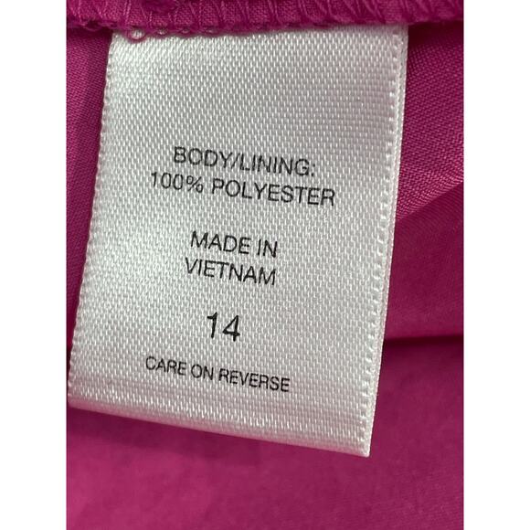 New York & Co Dress Size 14 Pink Abstract Honeycomb Textured Fairy Core Easter - Picture 9 of 9